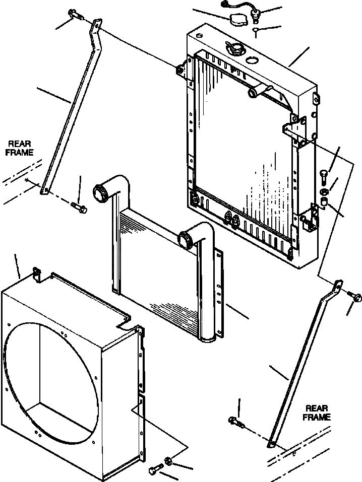 Схема запчастей Komatsu WA420-3MC - FIG. C-A КРЕПЛЕНИЕ РАДИАТОРА СИСТЕМА ОХЛАЖДЕНИЯ