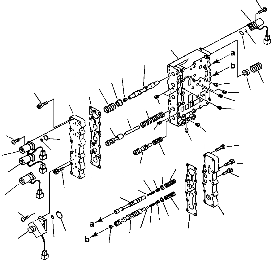 Схема запчастей Komatsu WA420-3MC - FIG. F-A КЛАПАН УПРАВЛЕНИЯ ТРАНСМИССИЕЙ - НИЖН. КЛАПАН СИЛОВАЯ ПЕРЕДАЧА И КОНЕЧНАЯ ПЕРЕДАЧА