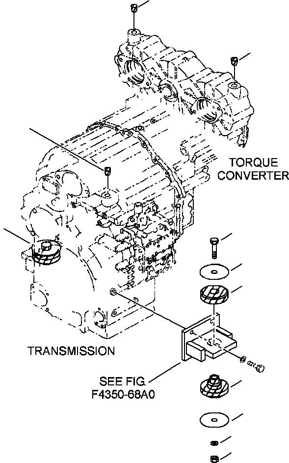 Схема запчастей Komatsu WA420-3MC - FIG. F8-A КРЕПЛЕНИЕ ТРАНСМИССИИ И ГИДРОТРАНСФОРМАТОРА- ПОДУШКИ ASSEMBLY СИЛОВАЯ ПЕРЕДАЧА И КОНЕЧНАЯ ПЕРЕДАЧА