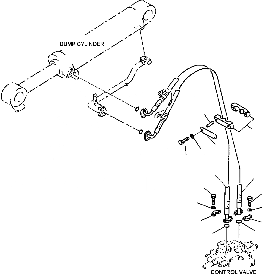 Схема запчастей Komatsu WA420-3MC - FIG. H-7A ГИДРОЛИНИЯ - ЛИНИЯ ГИДРОЦИЛИНДРА КОВША ГИДРАВЛИКА