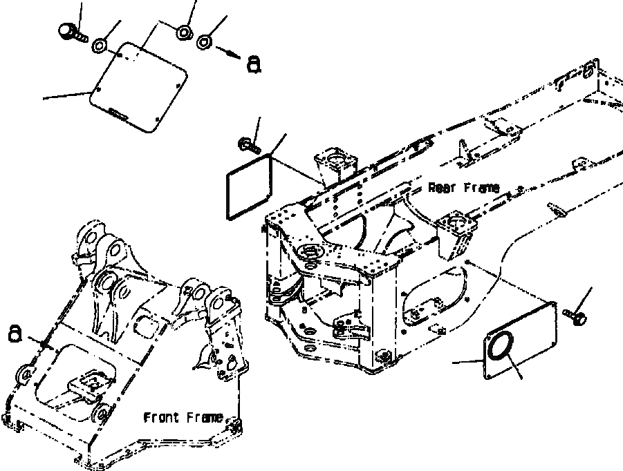 Схема запчастей Komatsu WA420-3MC - FIG. J9-A РАМА ОСНОВНАЯ РАМА И ЕЕ ЧАСТИ