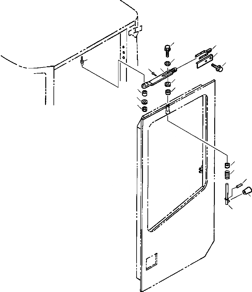 Схема запчастей Komatsu WA420-3MC - FIG. K-A КАБИНА - ДВЕРЬ HOLD OPEN КАБИНА ОПЕРАТОРА И СИСТЕМА УПРАВЛЕНИЯ