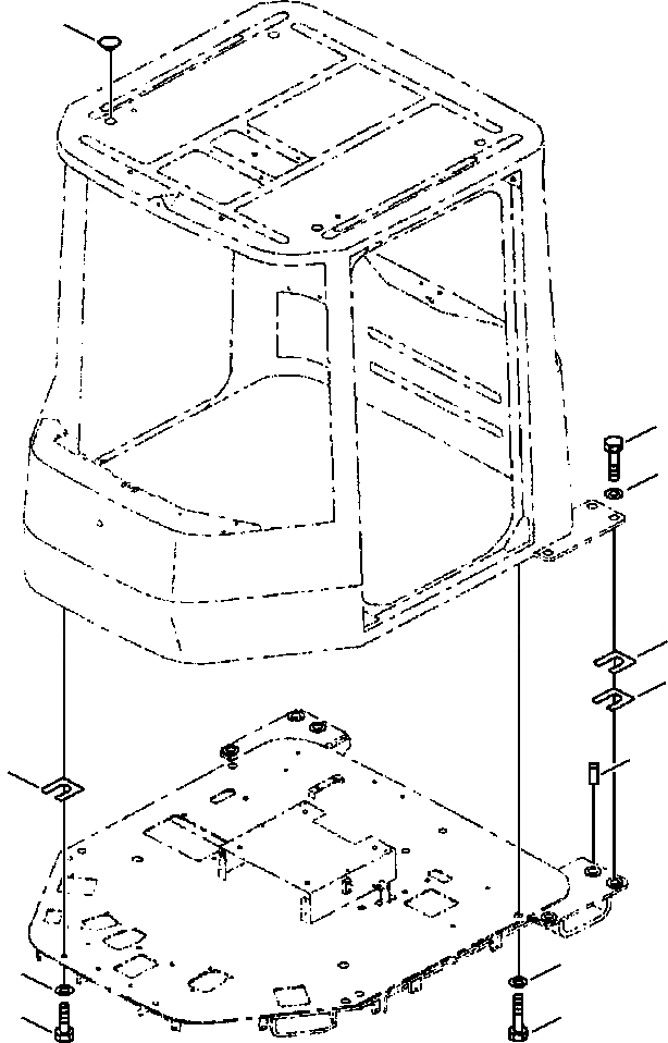 Схема запчастей Komatsu WA420-3MC - FIG. K-A КАБИНА - ЭЛЕМЕНТЫ КРЕПЛЕНИЯ КАБИНА ОПЕРАТОРА И СИСТЕМА УПРАВЛЕНИЯ