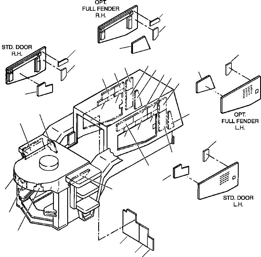 Схема запчастей Komatsu WA420-3MC - FIG. M-A КАПОТ - SOUND INSULATION ЧАСТИ КОРПУСА