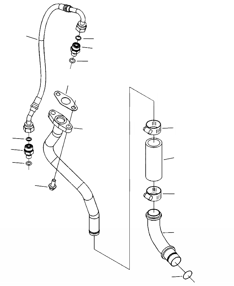 Схема запчастей Komatsu WA430-6 - A-AA МАСЛОПРОВОДЯЩИЕ ТРУБКИ ТУРБОНАГНЕТАТЕЛЯ ДВИГАТЕЛЬ