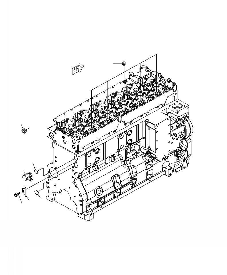 Схема запчастей Komatsu WA430-6 - A-AA БЛОК ЦИЛИНДРОВ ПОДОГРЕВАТЕЛЬ ХЛАДАГЕНТА ЗАГЛУШКА ДВИГАТЕЛЬ