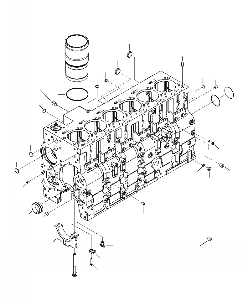 Схема запчастей Komatsu WA430-6 - A-AA БЛОК ЦИЛИНДРОВ ДВИГАТЕЛЬ