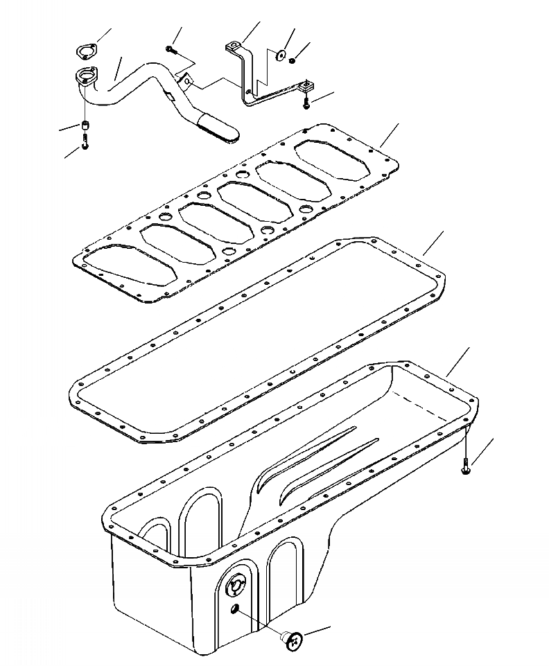 Схема запчастей Komatsu WA430-6 - A-AA МАСЛЯНЫЙ ПОДДОН ДВИГАТЕЛЬ
