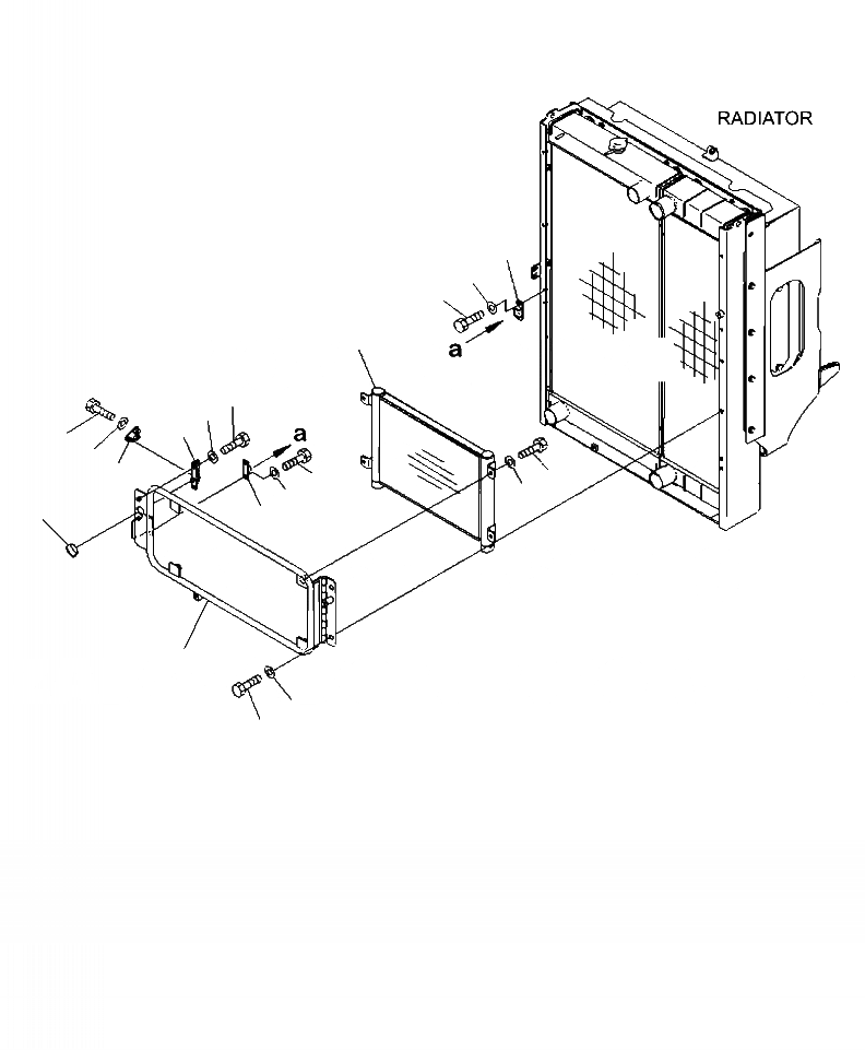 Схема запчастей Komatsu WA430-6 - C-A РАДИАТОР МАСЛООХЛАДИТЕЛЬ СИСТЕМА ОХЛАЖДЕНИЯ
