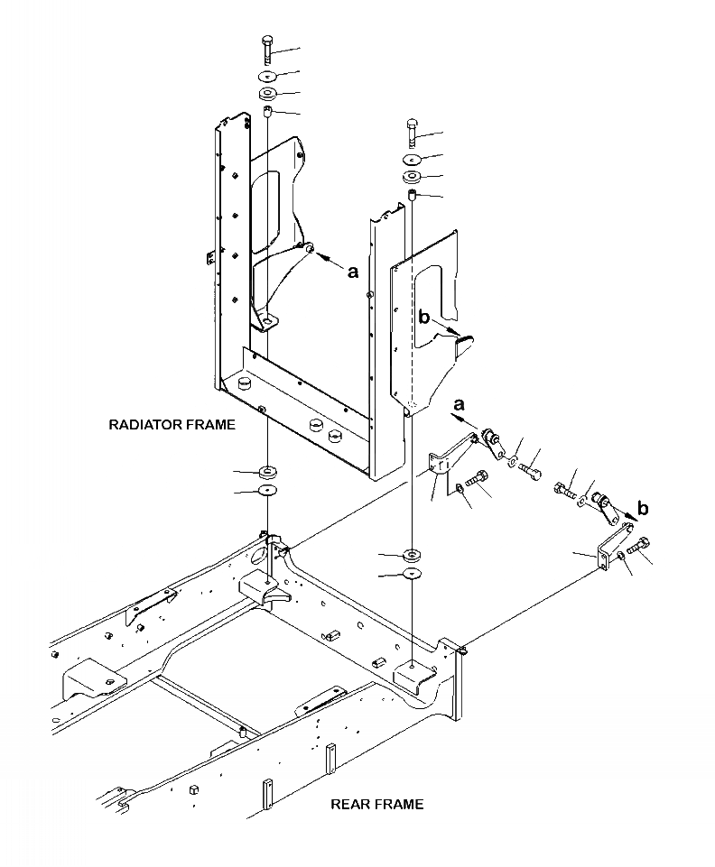 Схема запчастей Komatsu WA430-6 - C-9A РАДИАТОР РАМА КРЕПЛЕНИЕ СИСТЕМА ОХЛАЖДЕНИЯ