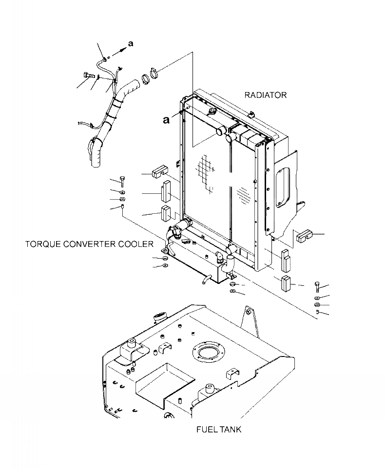 Схема запчастей Komatsu WA430-6 - C-A РАДИАТОР ГИДРОТРАНСФОРМАТОР ОХЛАДИТЕЛЬ КРЕПЛЕНИЕ СИСТЕМА ОХЛАЖДЕНИЯ