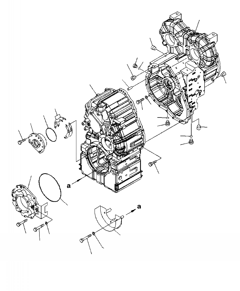 Схема запчастей Komatsu WA430-6 - F-A КОРПУС ТРАНСМИССИИ СИЛОВАЯ ПЕРЕДАЧА И КОНЕЧНАЯ ПЕРЕДАЧА