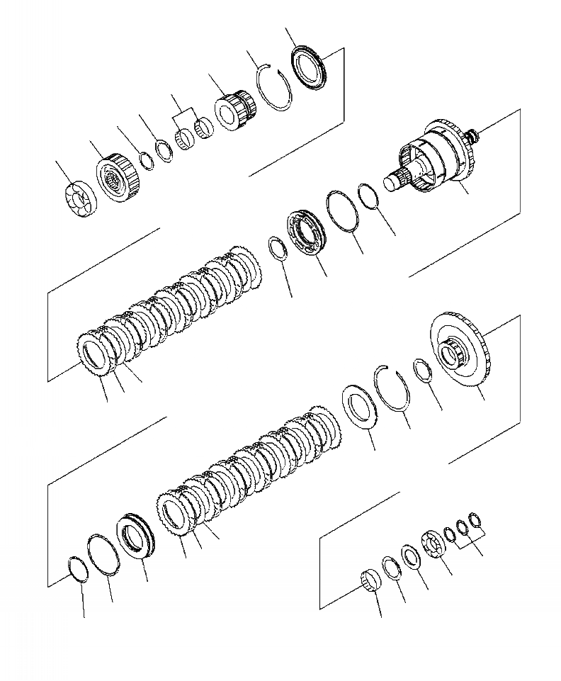 Схема запчастей Komatsu WA430-6 - F-A ТРАНСМИССИЯ 1 И 4 МУФТА СИЛОВАЯ ПЕРЕДАЧА И КОНЕЧНАЯ ПЕРЕДАЧА