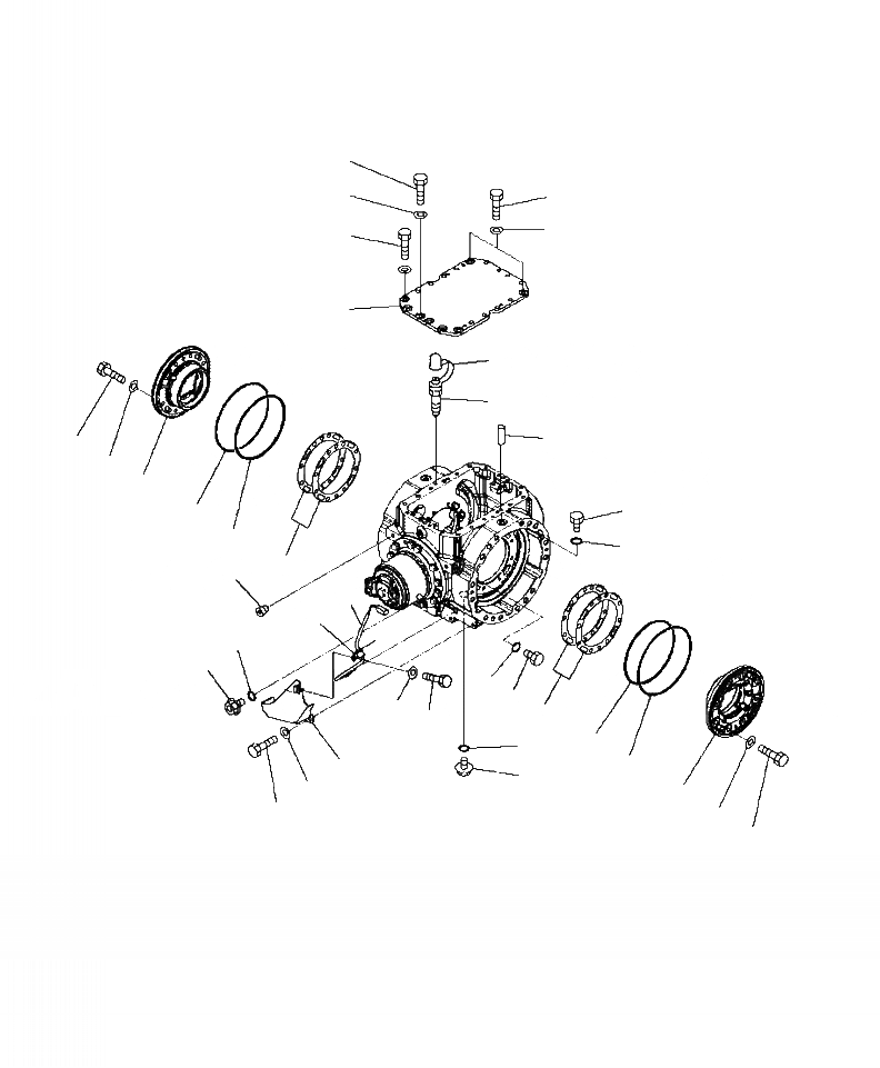 Схема запчастей Komatsu WA430-6 - F-A ЗАДН. МОСТ КОЖУХ МОСТА АКСЕССУАРЫ - LSD СИЛОВАЯ ПЕРЕДАЧА И КОНЕЧНАЯ ПЕРЕДАЧА