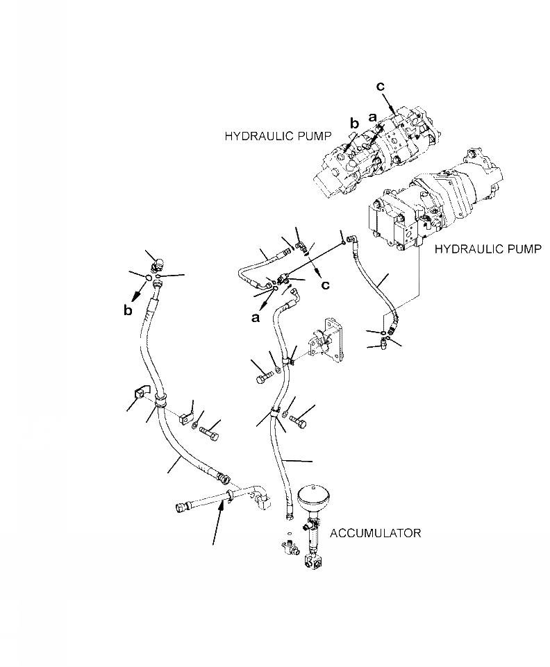 Схема запчастей Komatsu WA430-6 - H-7A ГИДР. НАСОС. АККУМУЛЯТОР ТРУБЫ ГИДРАВЛИКА