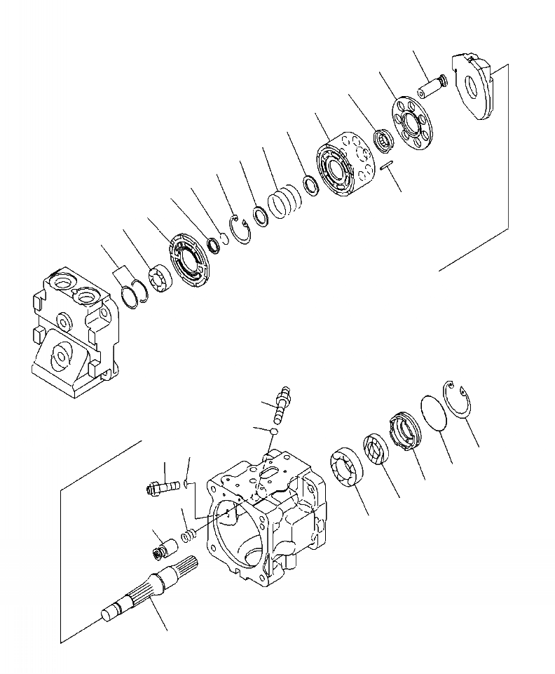 Схема запчастей Komatsu WA430-6 - H-8A ГИДР. НАСОС. ВЕНТИЛЯТОР (/) ГИДРАВЛИКА