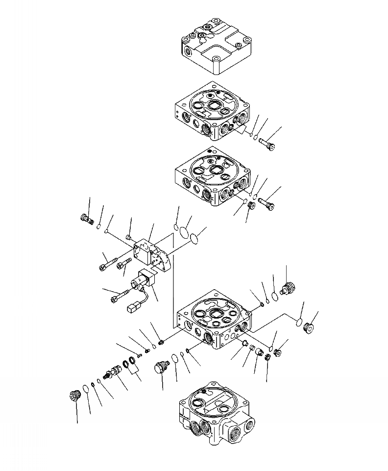 Схема запчастей Komatsu WA430-6 - H-A УПРАВЛЯЮЩ. КЛАПАН 2-Х СЕКЦИОНН., ECSS (/8) ГИДРАВЛИКА
