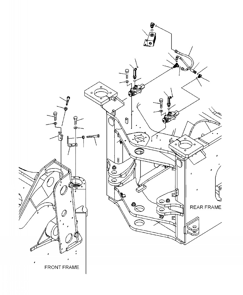 Схема запчастей Komatsu WA430-6 - H-A РУЛЕВ. УПРАВЛЕНИЕ ЛИНИЯ КЛАПАН ОСТАНОВКИ КРЕПЛЕНИЕ ГИДРАВЛИКА