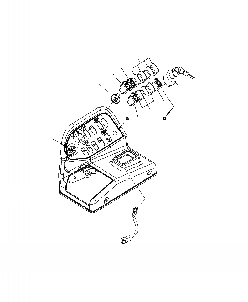 Схема запчастей Komatsu WA430-6 - K-9A УПРАВЛЕНИЕ ПОГРУЗКОЙ КОРПУС ПЕРЕКЛЮЧАТЕЛЯ OPERATORXD S ОБСТАНОВКА И СИСТЕМА УПРАВЛЕНИЯ