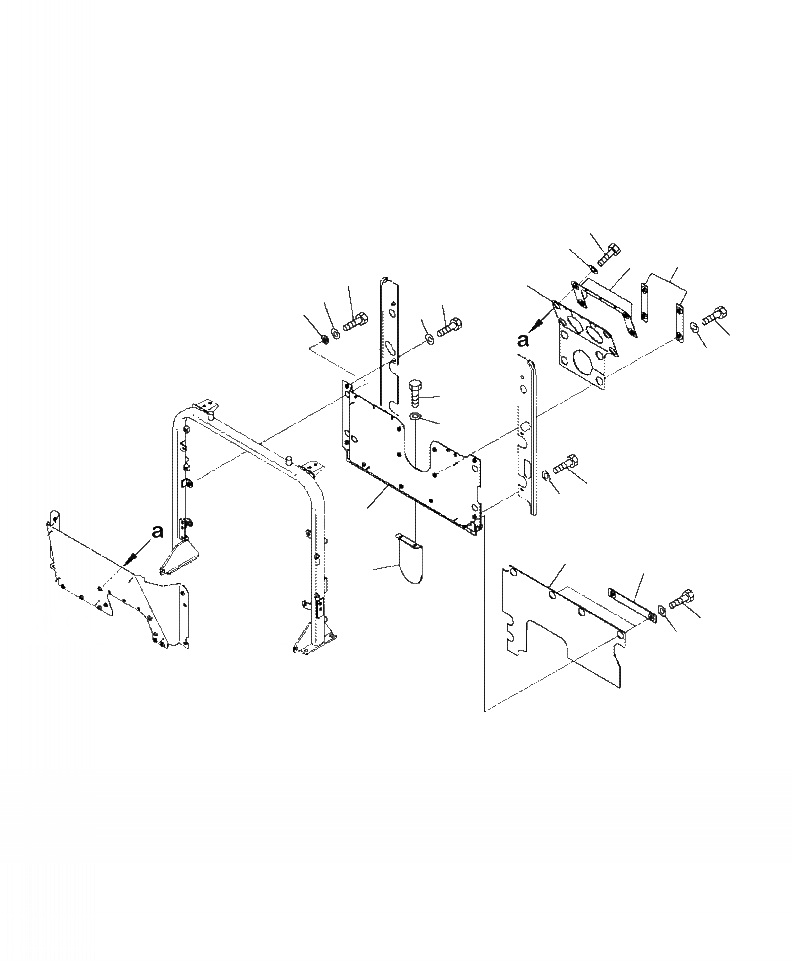 Схема запчастей Komatsu WA430-6 - M-A КАПОТ ДЕФЛЕКТОР (/) ЧАСТИ КОРПУСА