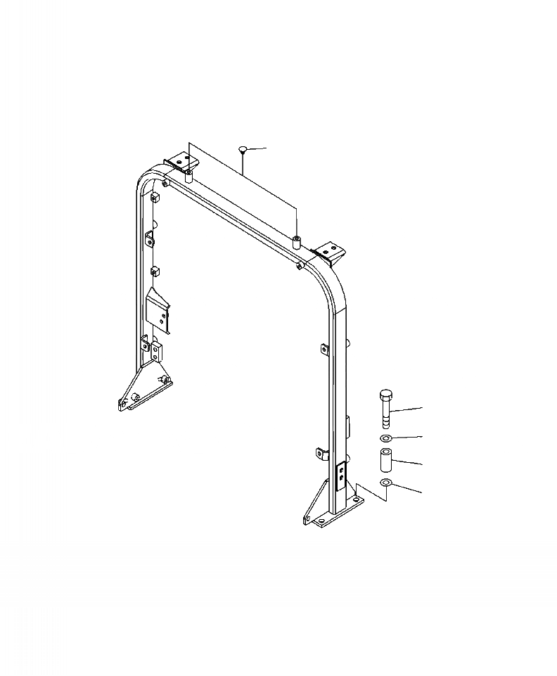 Схема запчастей Komatsu WA430-6 - M-A КАПОТ РАМА ЭЛЕМЕНТЫ КРЕПЛЕНИЯ ЧАСТИ КОРПУСА
