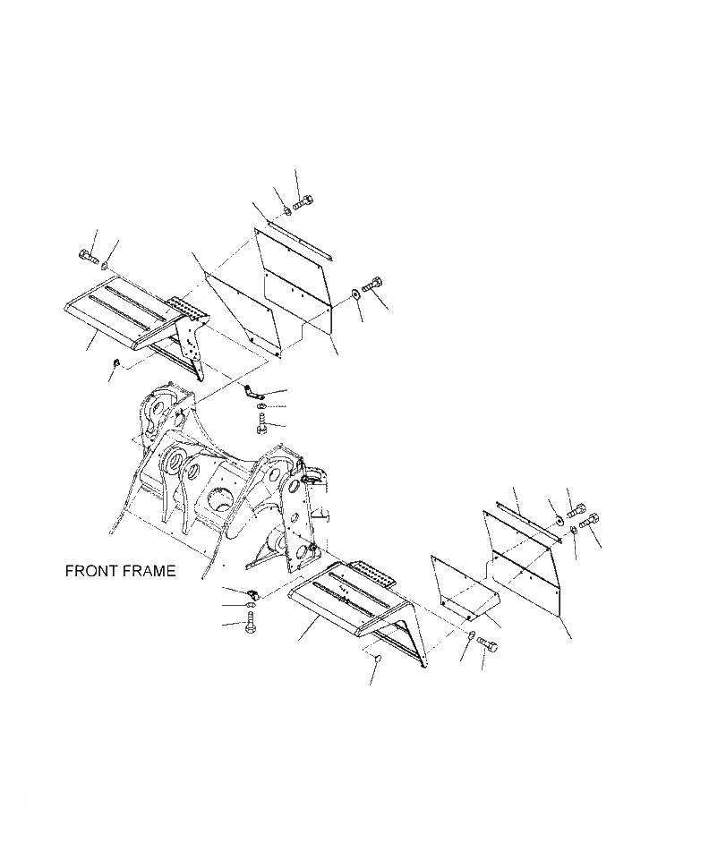 Схема запчастей Komatsu WA430-6 - M-A ПЕРЕДН. КРЫЛО ЧАСТИ КОРПУСА