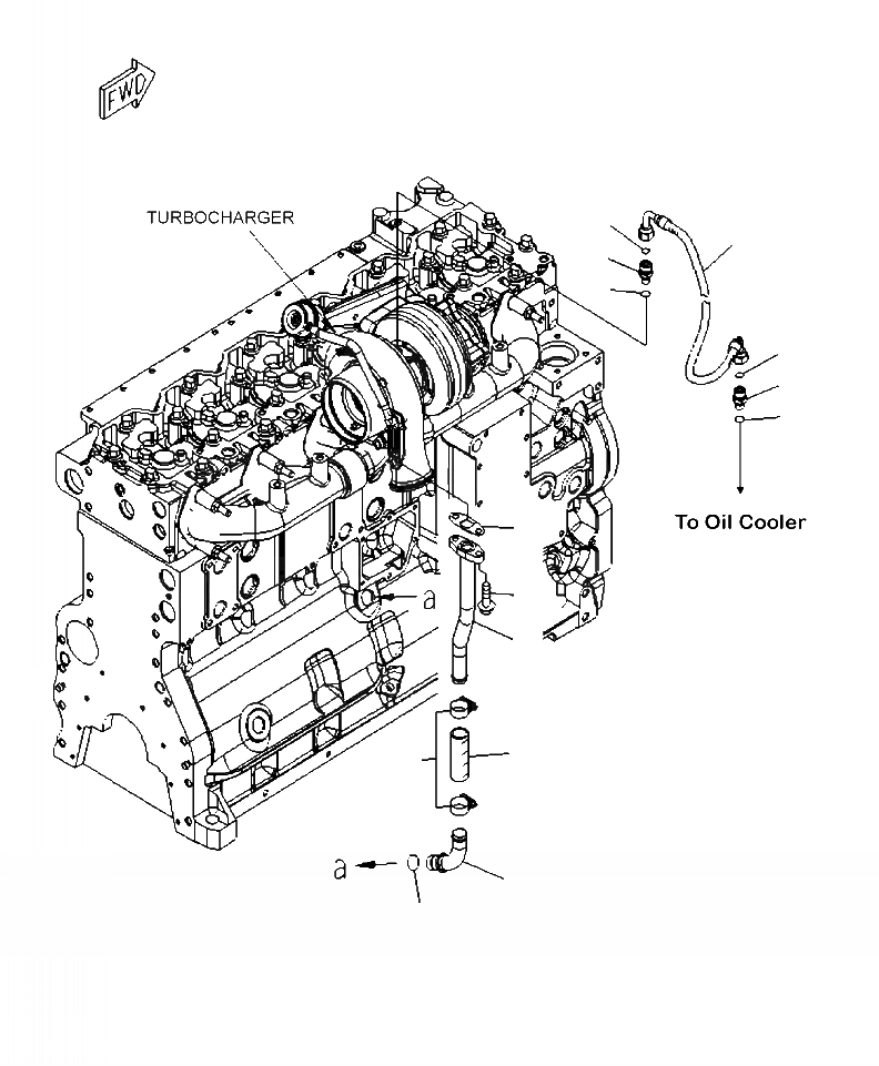 Схема запчастей Komatsu WA430-6 - A-AA9 МАСЛОПРОВОДЯЩИЕ ТРУБКИ ТУРБОНАГНЕТАТЕЛЯ ДВИГАТЕЛЬ