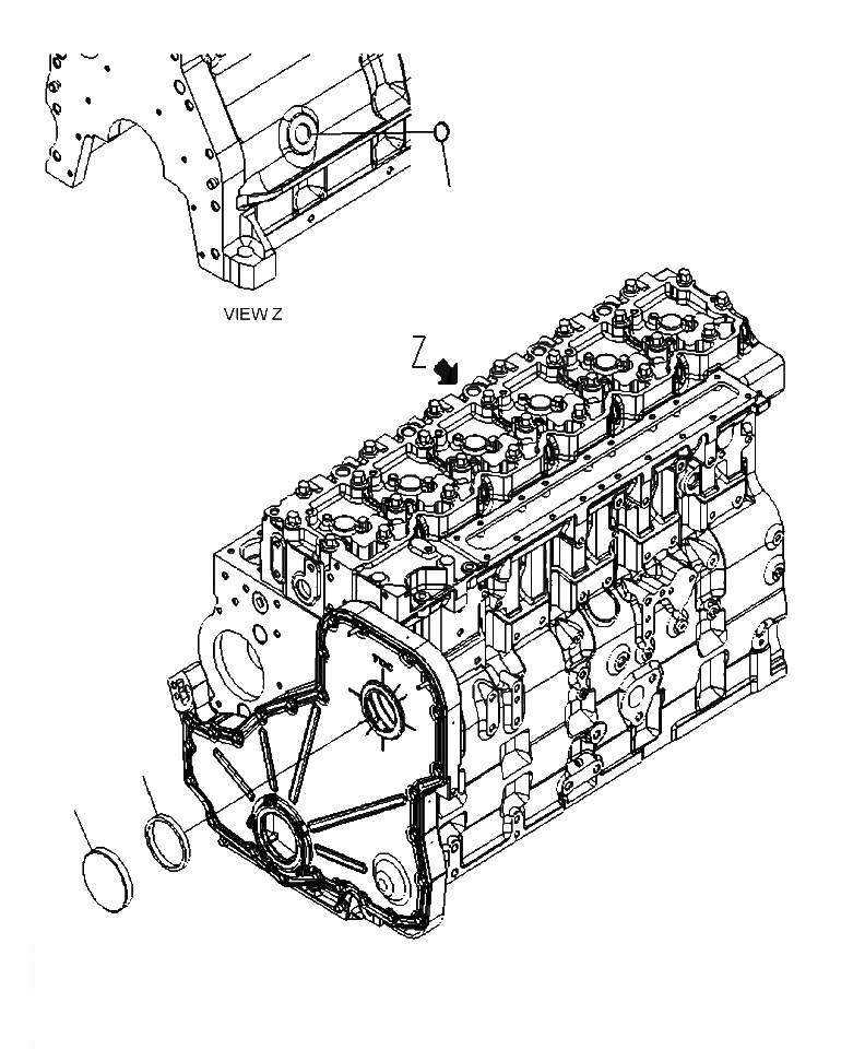 Схема запчастей Komatsu WA430-6 - A-AA8 БЛОК ЦИЛИНДРОВ ACCESS ОТВЕРСТИЕ COVER ДВИГАТЕЛЬ