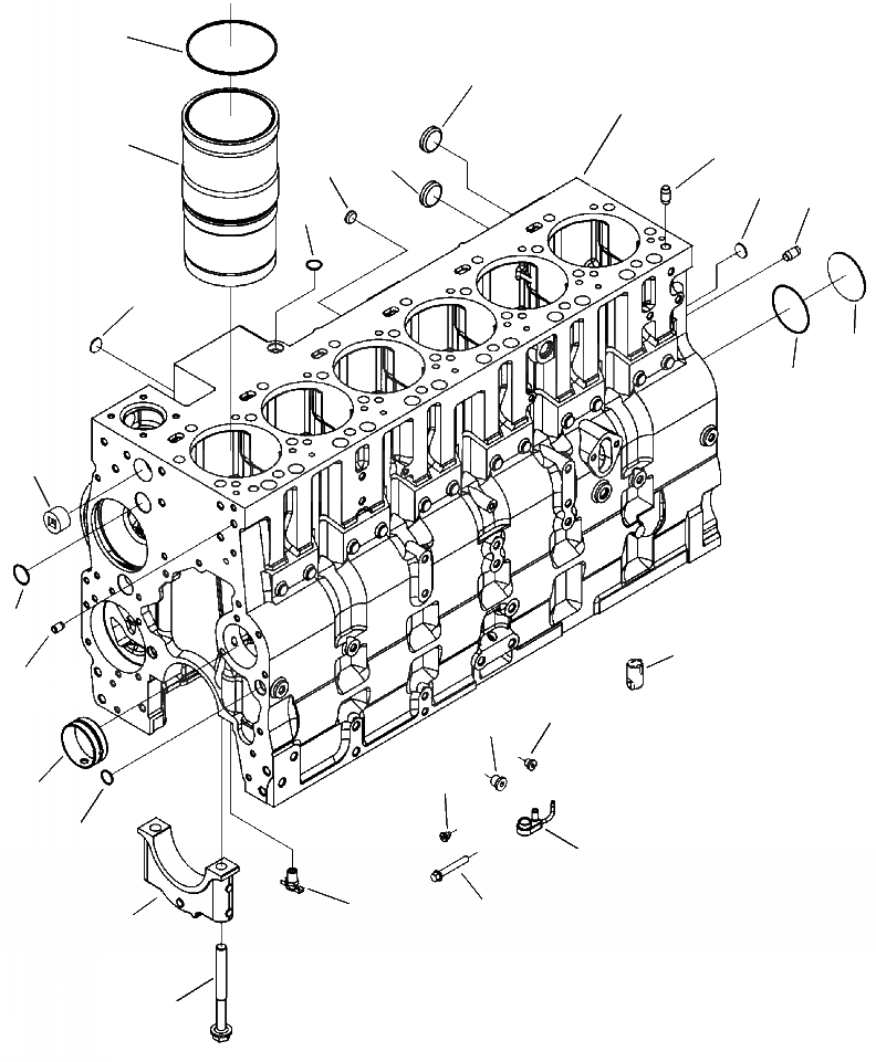 Схема запчастей Komatsu WA430-6 - A-AB БЛОК ЦИЛИНДРОВ ДВИГАТЕЛЬ
