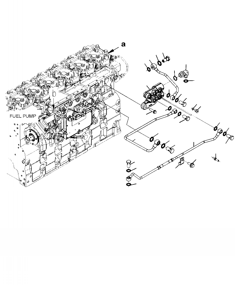 Схема запчастей Komatsu WA430-6 - A-AB ТОПЛИВОПРОВОД. ДВИГАТЕЛЬ