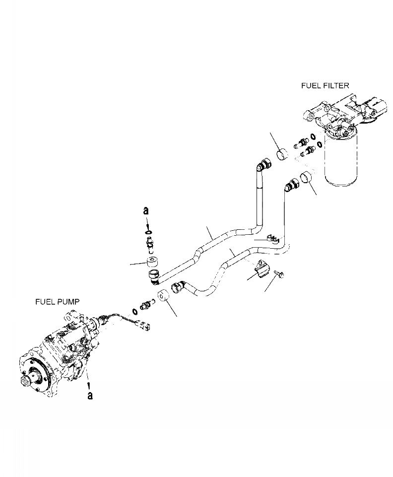 Схема запчастей Komatsu WA430-6 - A-AB ТРУБЫ ТОПЛ. ФИЛЬТРА ДВИГАТЕЛЬ