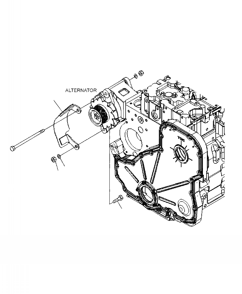 Схема запчастей Komatsu WA430-6 - A-AB9 ГЕНЕРАТОР COVER ДВИГАТЕЛЬ