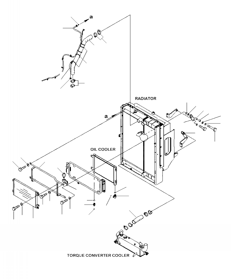 Схема запчастей Komatsu WA430-6 - C-A РАДИАТОР КОНДЕНСАТОР И ТРУБЫ СИСТЕМА ОХЛАЖДЕНИЯ