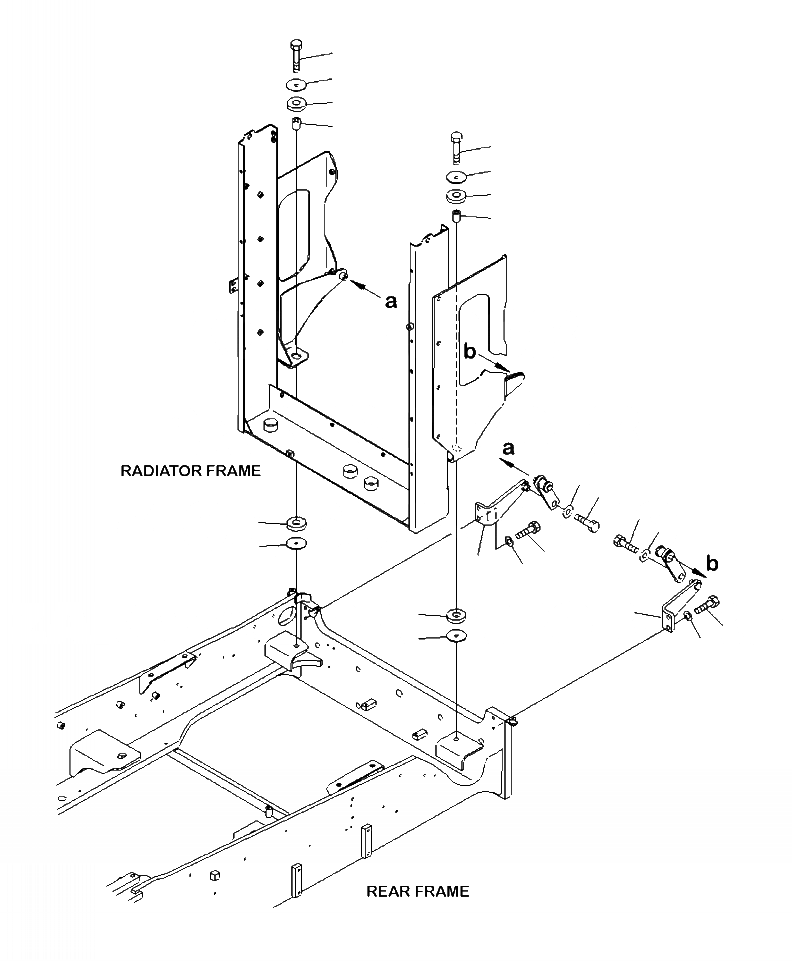 Схема запчастей Komatsu WA430-6 - C-9A РАДИАТОР РАМА КРЕПЛЕНИЕ СИСТЕМА ОХЛАЖДЕНИЯ