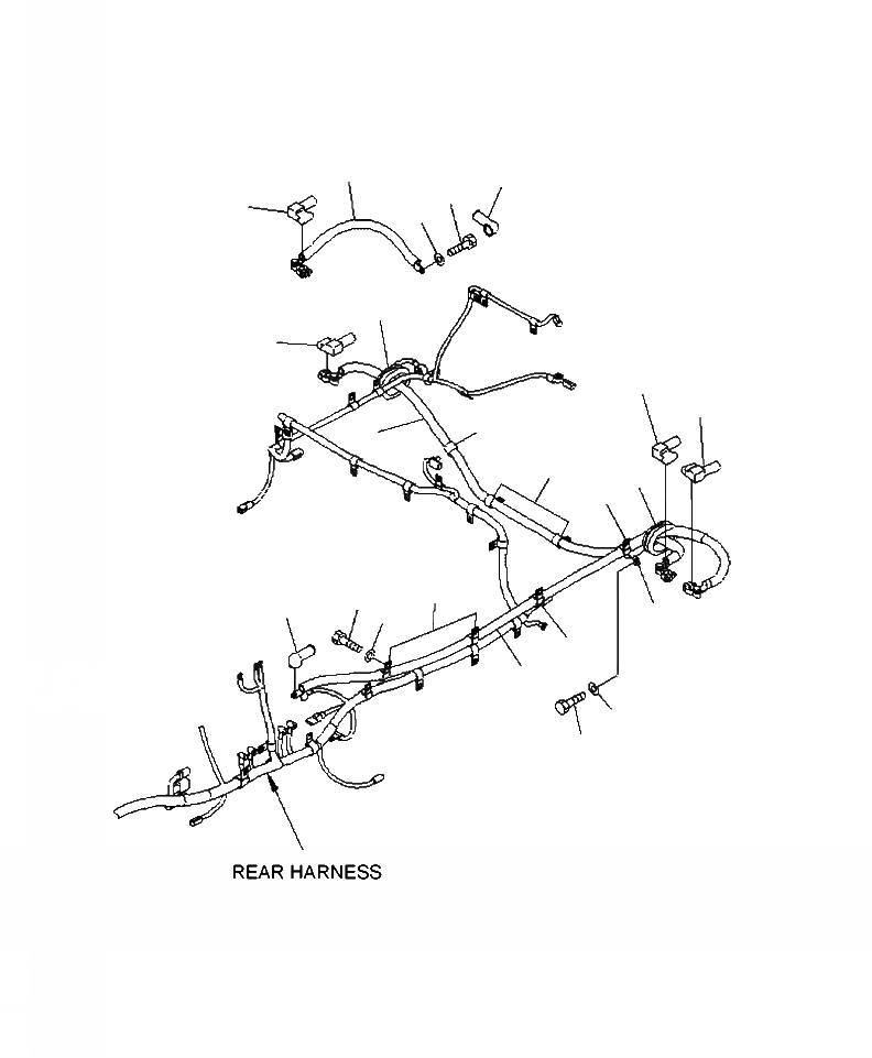 Схема запчастей Komatsu WA430-6 - E-7A ЗАДН. ПРОВОДКА КАБЕЛЬ (БЕЗ ЭКСТРЕНН. РУЛЕВ. УПРАВЛЕНИЕ) ЭЛЕКТРИКА