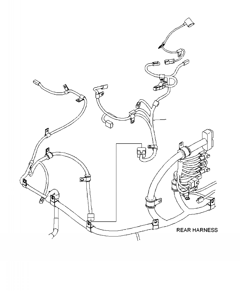 Схема запчастей Komatsu WA430-6 - E-9A ЗАДН. ПРОВОДКА (ЭКСТРЕНН. РУЛЕВ. УПРАВЛЕНИЕ) ЭЛЕКТРИКА