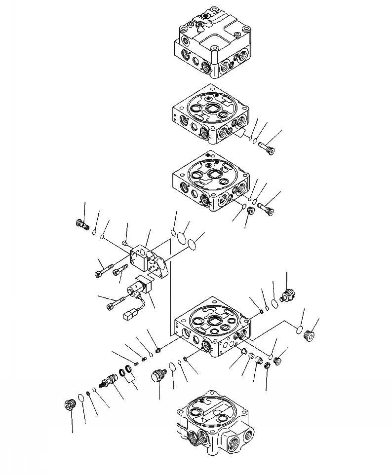Схема запчастей Komatsu WA430-6 - H-A УПРАВЛЯЮЩ. КЛАПАН 3-Х СЕКЦИОНН. КЛАПАН, ECSS (/9) ГИДРАВЛИКА