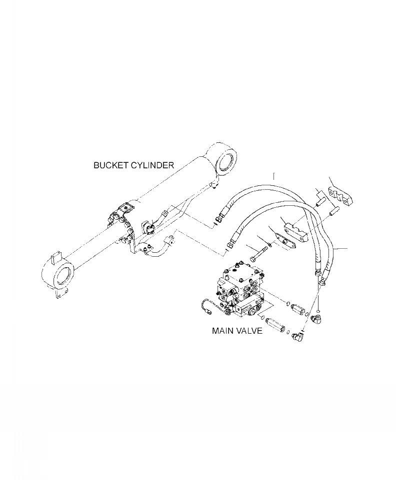 Схема запчастей Komatsu WA430-6 - H-A ГИДРОЛИНИЯ ЦИЛИНДР КОВША (2-Х СЕКЦИОНН. КЛАПАН) ГИДРАВЛИКА