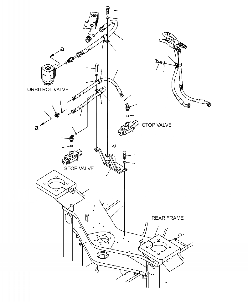 Схема запчастей Komatsu WA430-6 - H-A РУЛЕВ. УПРАВЛЕНИЕ ЛИНИЯ ORBITROL ТРУБЫ ГИДРАВЛИКА