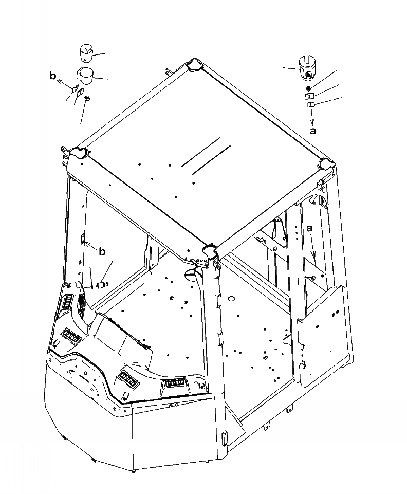 Схема запчастей Komatsu WA430-6 - K-A КАБИНА ROPS ПОДСТАКАННИК, CIGARETTE LIGHTER, И ПЕПЕЛЬНИЦА OPERATORXD S ОБСТАНОВКА И СИСТЕМА УПРАВЛЕНИЯ