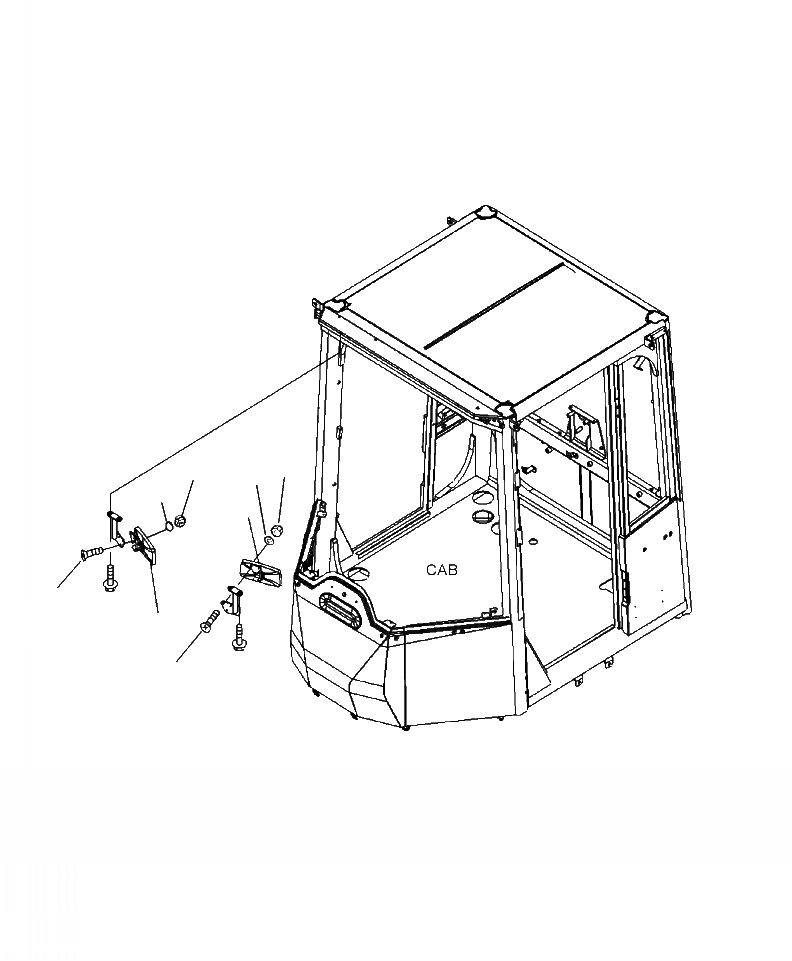 Схема запчастей Komatsu WA430-6 - K-A КАБИНА ROPS MIRROR OPERATORXD S ОБСТАНОВКА И СИСТЕМА УПРАВЛЕНИЯ