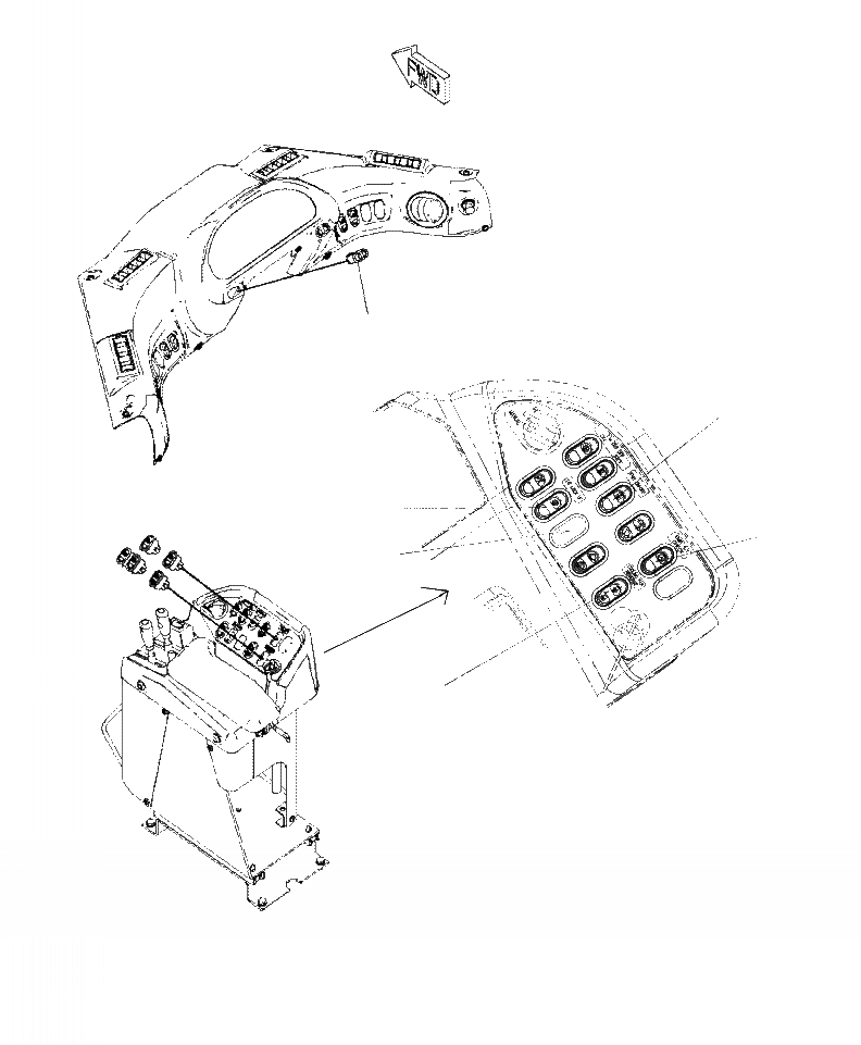 Схема запчастей Komatsu WA430-6 - K-A ПОЛ ПЕРЕКЛЮЧАТЕЛЬ OPERATORXD S ОБСТАНОВКА И СИСТЕМА УПРАВЛЕНИЯ