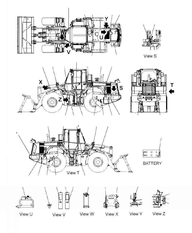 Схема запчастей Komatsu WA430-6 - U-A МАРКИРОВКА (/) МАРКИРОВКА