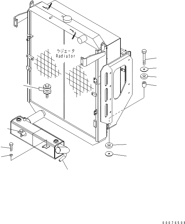 Схема запчастей Komatsu WA450-5L - РАДИАТОР (ТРАНСМИССИЯ МАСЛООХЛАДИТЕЛЬ И КРЕПЛЕНИЕ РАДИАТОРА) СИСТЕМА ОХЛАЖДЕНИЯ