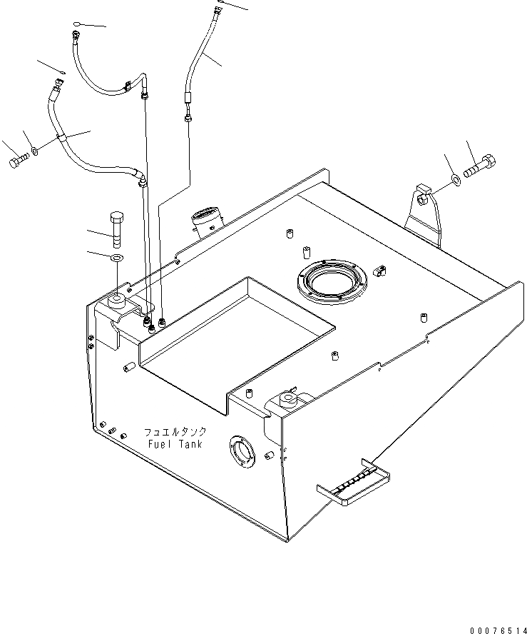 Схема запчастей Komatsu WA450-5L - ТОПЛИВН. БАК. КРЕПЛЕНИЕ ТОПЛИВН. БАК. AND КОМПОНЕНТЫ