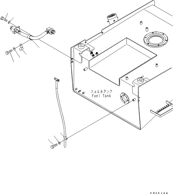 Схема запчастей Komatsu WA450-5L - ТОПЛИВН. БАК. (КРЕПЛЕНИЕ) ТОПЛИВН. БАК. AND КОМПОНЕНТЫ