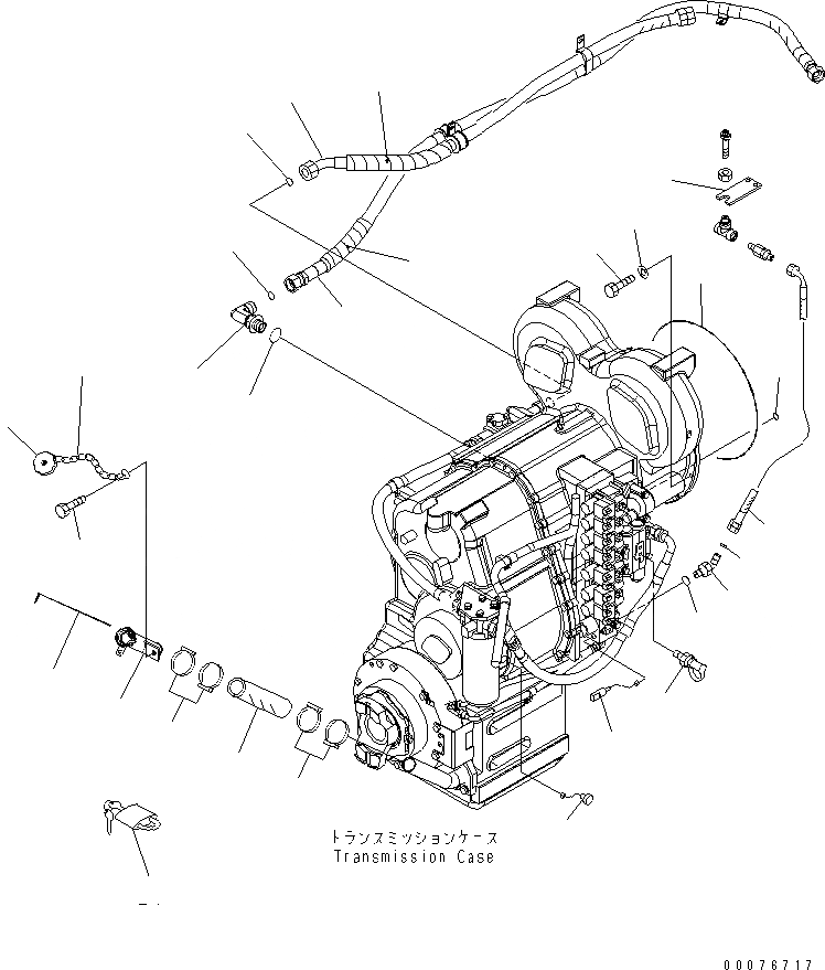 Схема запчастей Komatsu WA450-5L - ГИДРОТРАНСФОРМАТОР И ТРАНСМИССИЯ (МОНТАЖНЫЙ КАРКАС) СИЛОВАЯ ПЕРЕДАЧА