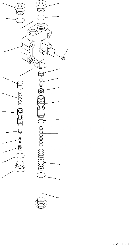 Схема запчастей Komatsu WA450-5L - МОДУЛИРУЮЩИЙ КЛАПАН СИЛОВАЯ ПЕРЕДАЧА