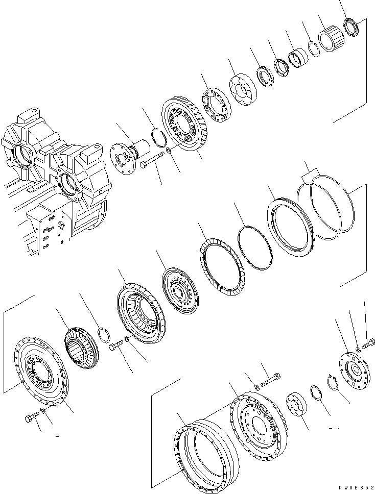 Схема запчастей Komatsu WA450-5L - ГИДРОТРАНСФОРМАТОР (С БЛОКИР.-UP) СИЛОВАЯ ПЕРЕДАЧА