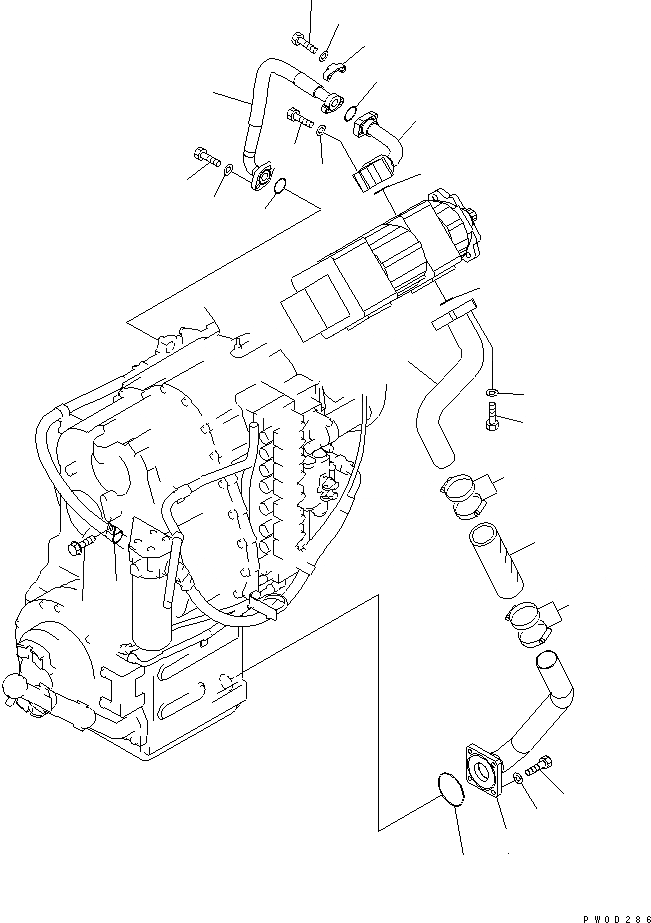 Схема запчастей Komatsu WA450-5L - ГИДР. НАСОС. (ЛИНИЯ ТРАНСМИССИИ) ГИДРАВЛИКА